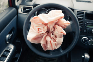 Image of deflated steering wheel airbag Accident Lawyer, Indianapolis, IN