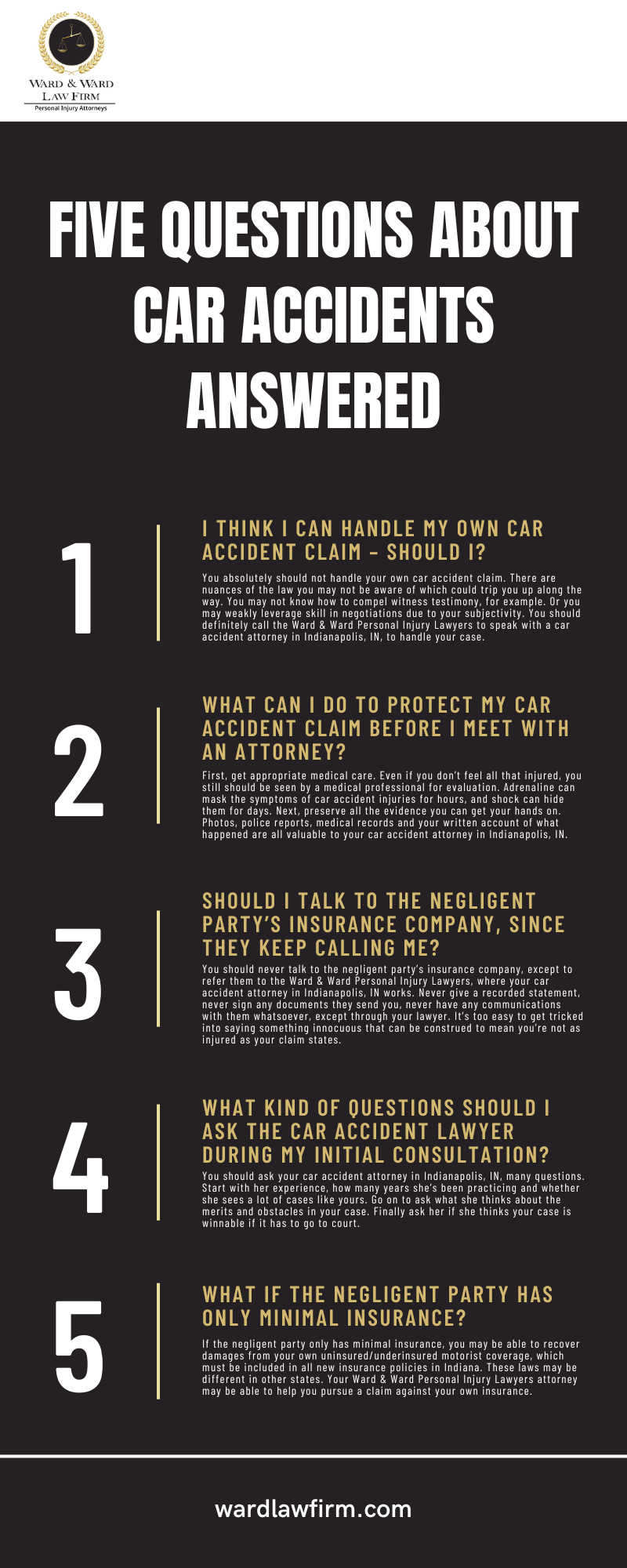 Five Questions About Car Accidents Answered Infographic