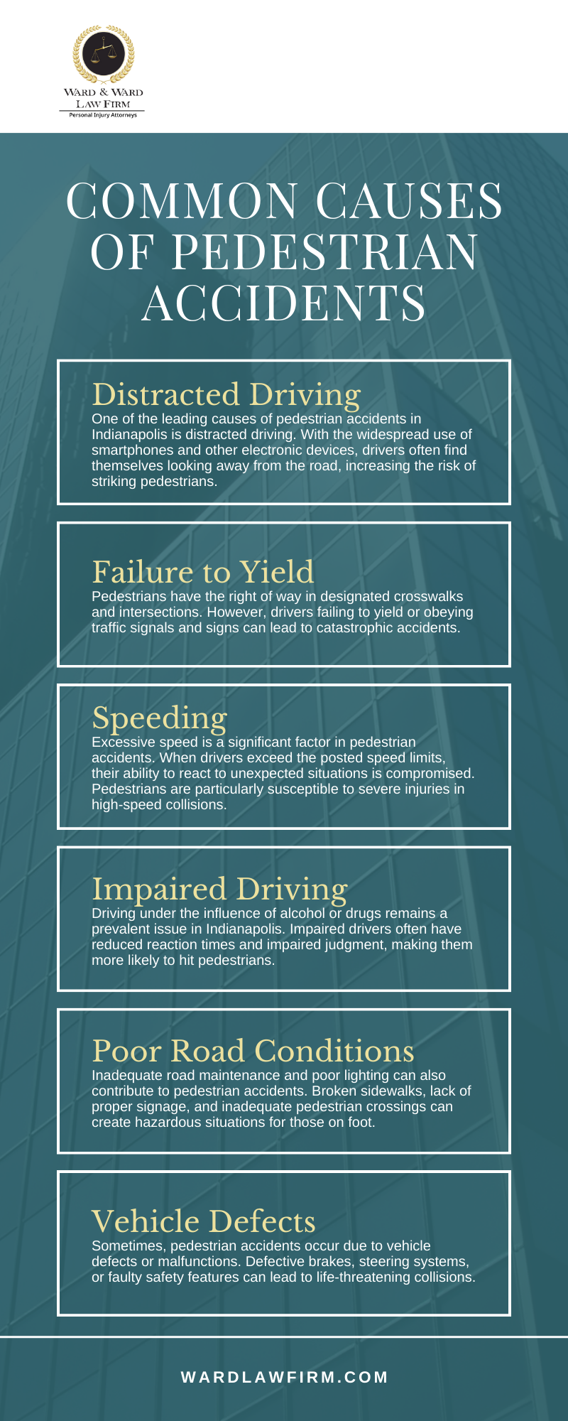 Common Causes Of Pedestrian Accidents Infographic
