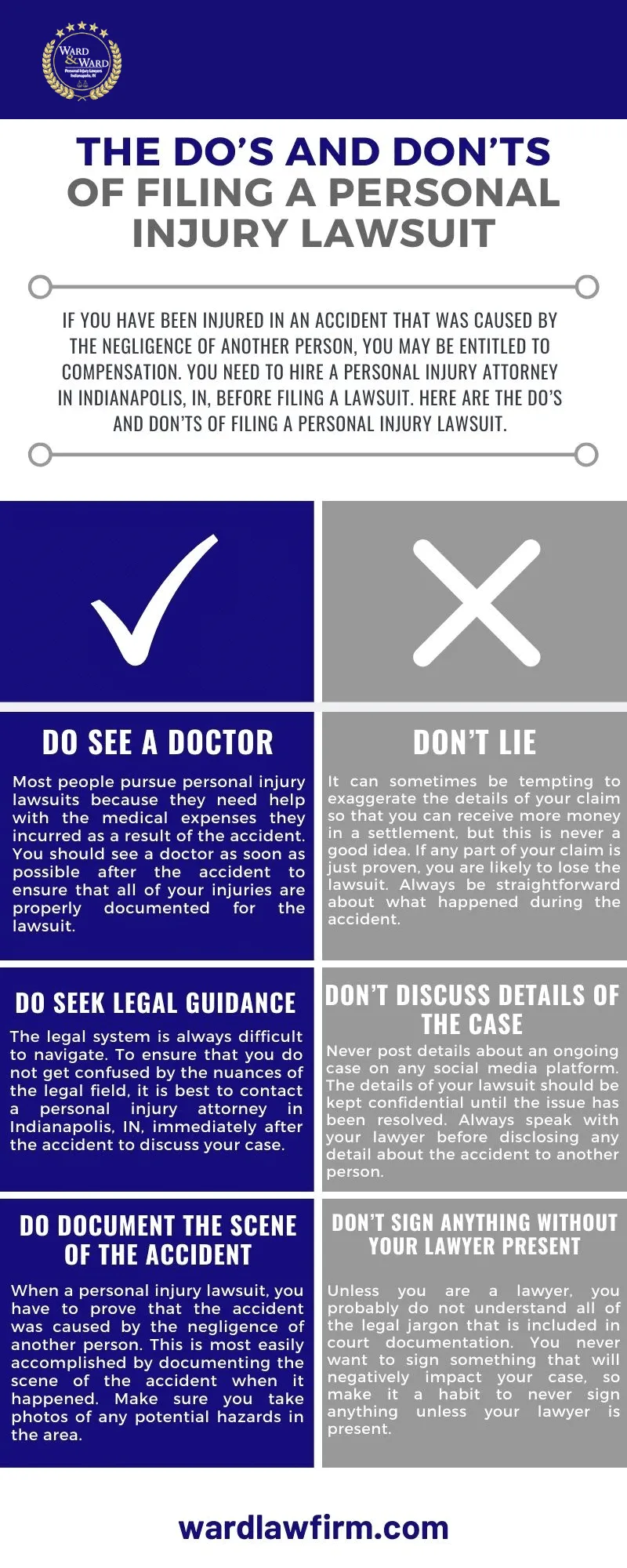 The Do’s and Don’ts of Filing a Personal Injury Lawsuit Infographic