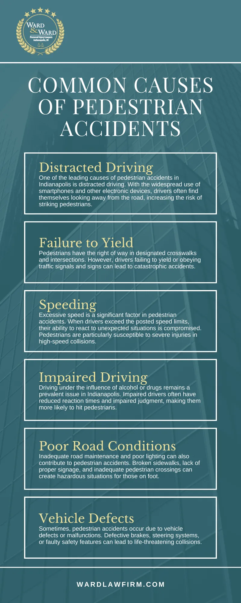 Common Causes Of Pedestrian Accidents Infographic